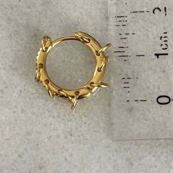 Gold Crystal Chain Punk Hoop Earrings 

Brand New - Picture 5 of 6